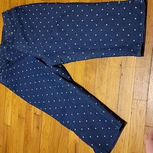 Cw classic cropped polka dots jeans large